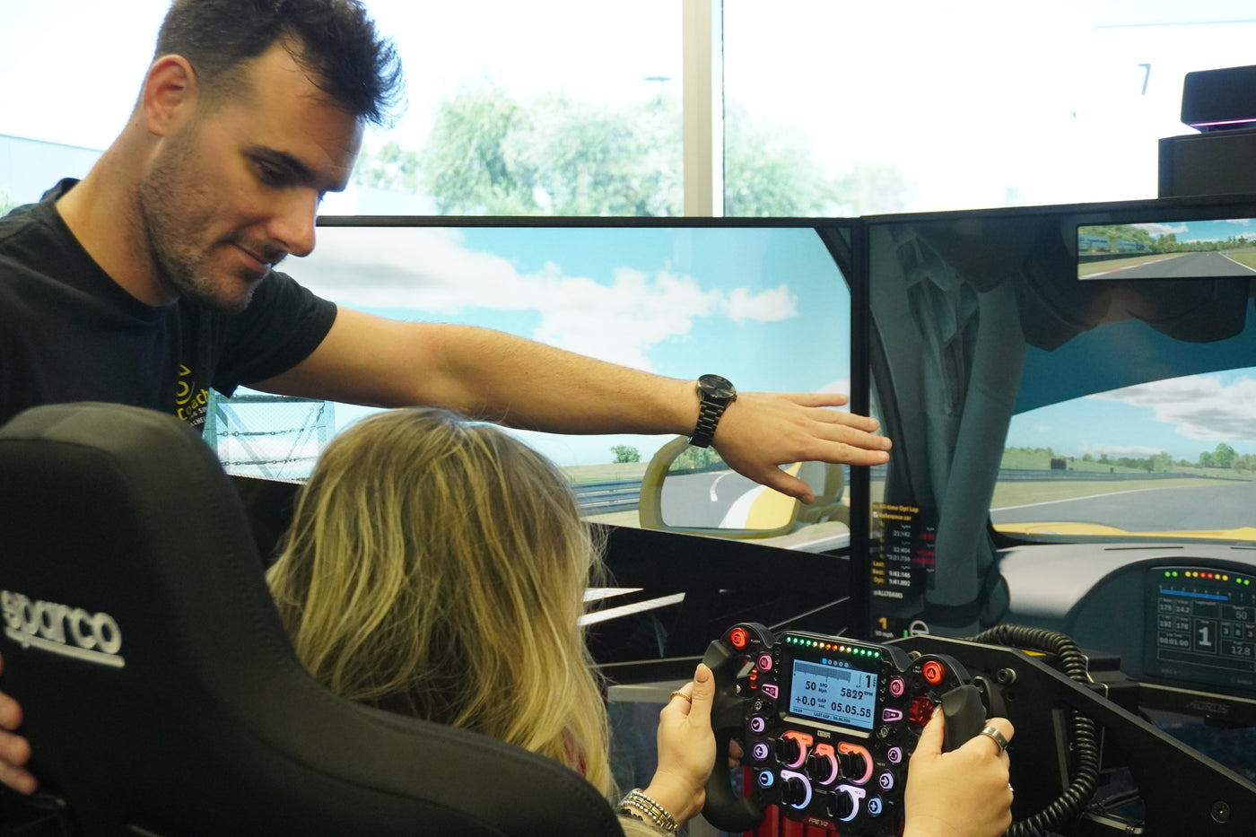 In-home training session with Elite simulator