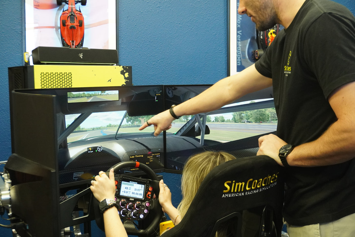 In-home training session with Omega simulator