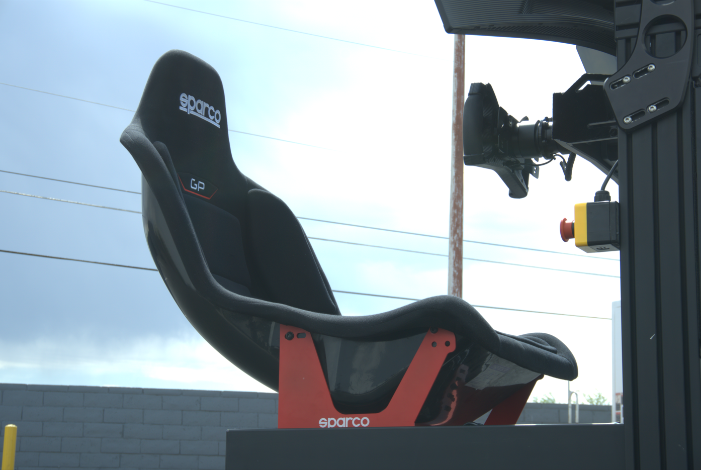 Formula racing simulator showcasing authentic F1 seating position