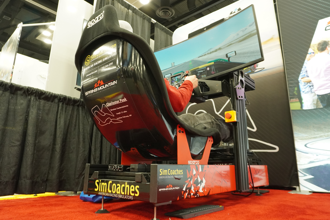 Formula racing simulator with authentic F1 seating position