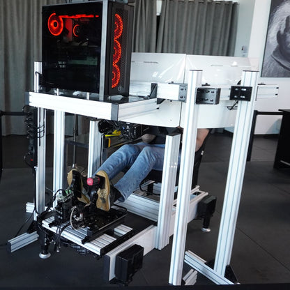 White 3DOF Motion Racing Simulator