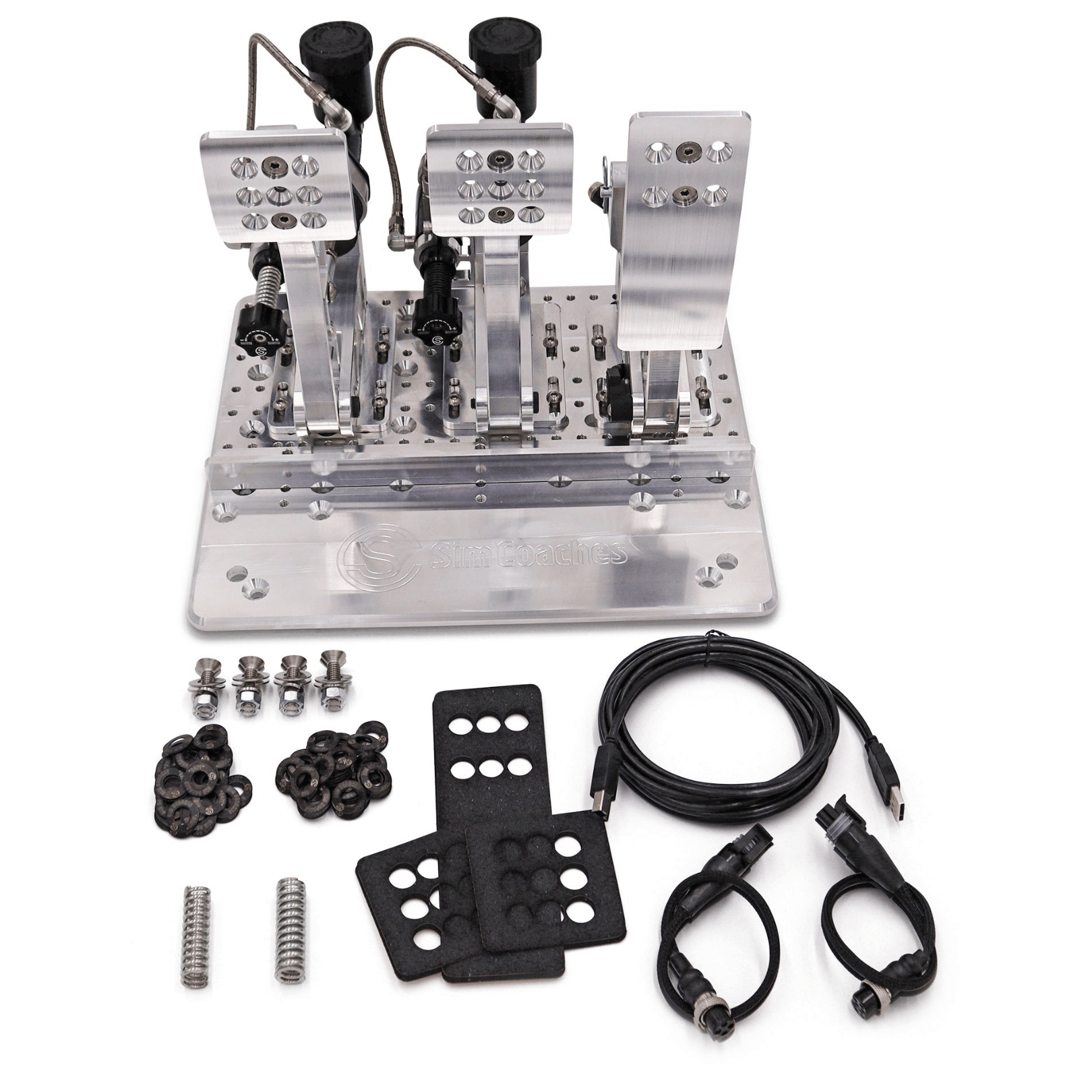 Hydraulic Sim Racing Pedals, 3 Pedal Set