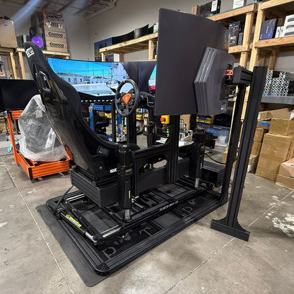Flat Black 6DOF Motion Racing Simulator