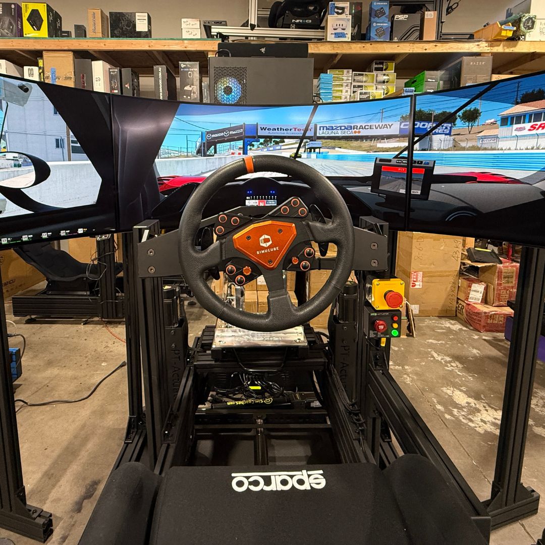 Flat Black 6DOF Motion Racing Simulator