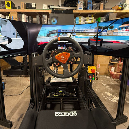 Flat Black 6DOF Motion Racing Simulator