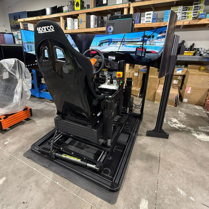 Flat Black 6DOF Motion Racing Simulator