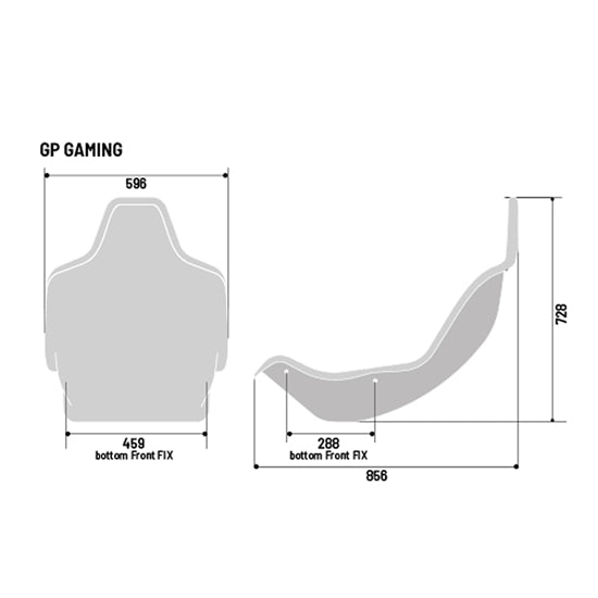 Measurements for Sparco GP Gaming Seat