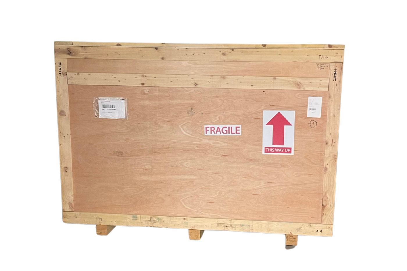 Pro racing simulator crated for safe shipping