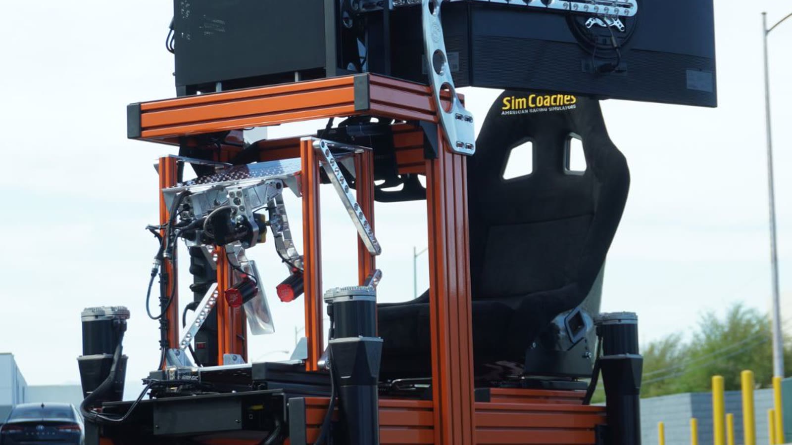 Sim Coaches racing simulator at an event